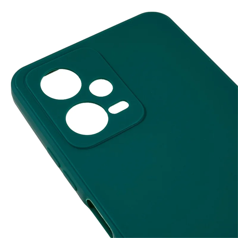 Custodia per telefono con bordi dritti per Xiaomi Redmi Note 12 5G (India) / Poco X5 5G, in TPU morbido con taglio preciso, antigraffio - Verde Militare