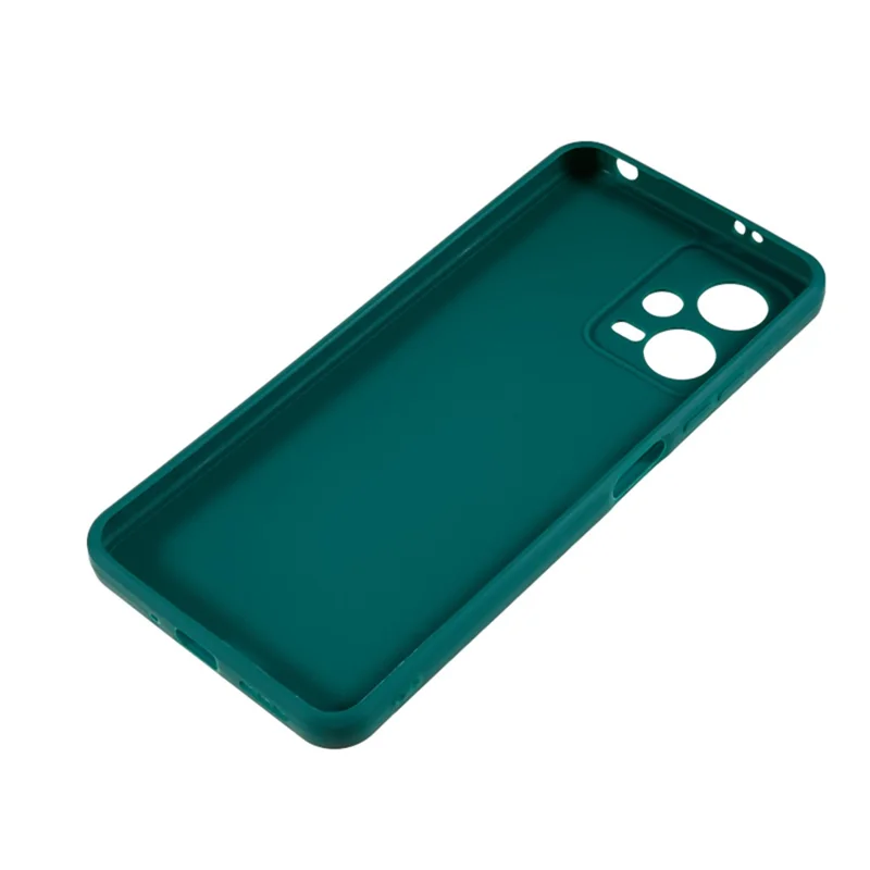 Custodia per telefono con bordi dritti per Xiaomi Redmi Note 12 5G (India) / Poco X5 5G, in TPU morbido con taglio preciso, antigraffio - Verde Militare