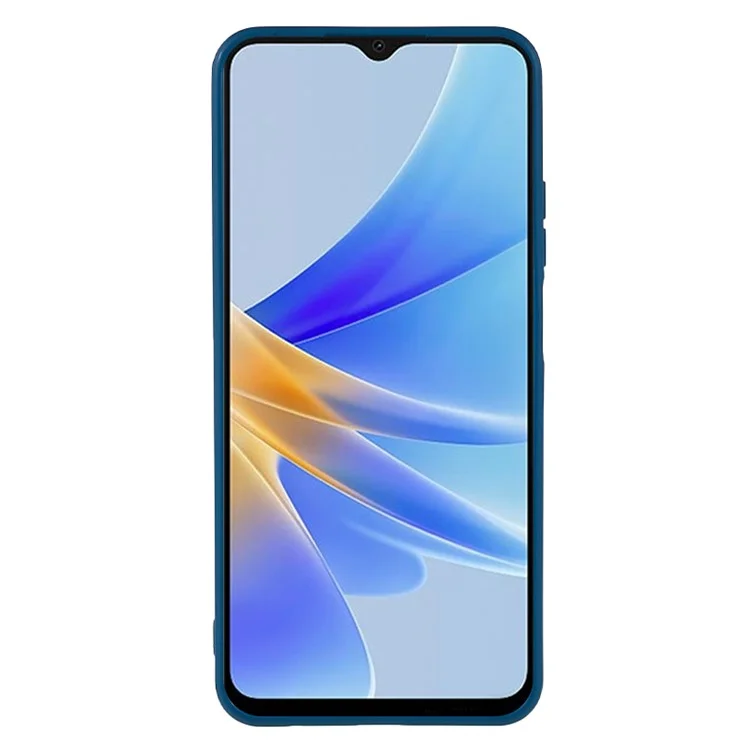 Per Oppo A17 4G TPU Custodia con bordi dritti Protezione Precisa per la fotocamera - Zaffiro