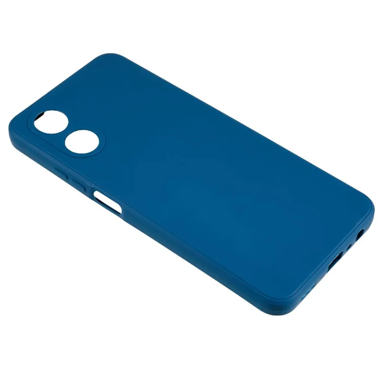 Per Oppo A17 4G TPU Custodia con bordi dritti Protezione Precisa per la fotocamera - Zaffiro