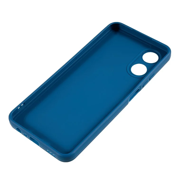 Per Oppo A17 4G TPU Custodia con bordi dritti Protezione Precisa per la fotocamera - Zaffiro