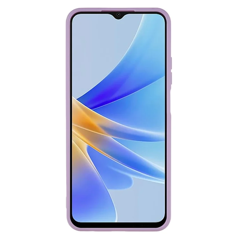 For Oppo A17 4G TPU Straight Edge Phone Case Precise Cutout Camera Protection Cover - Light Purple