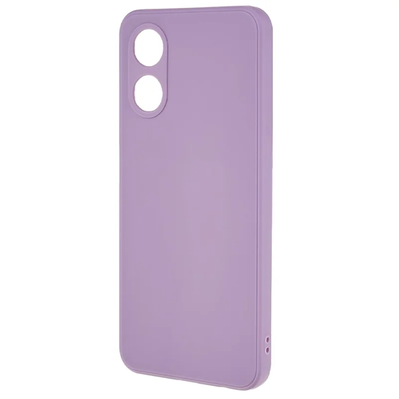 For Oppo A17 4G TPU Straight Edge Phone Case Precise Cutout Camera Protection Cover - Light Purple