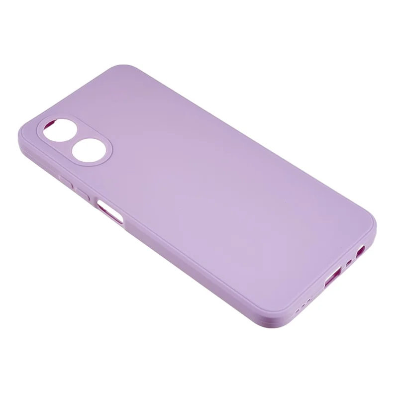 For Oppo A17 4G TPU Straight Edge Phone Case Precise Cutout Camera Protection Cover - Light Purple