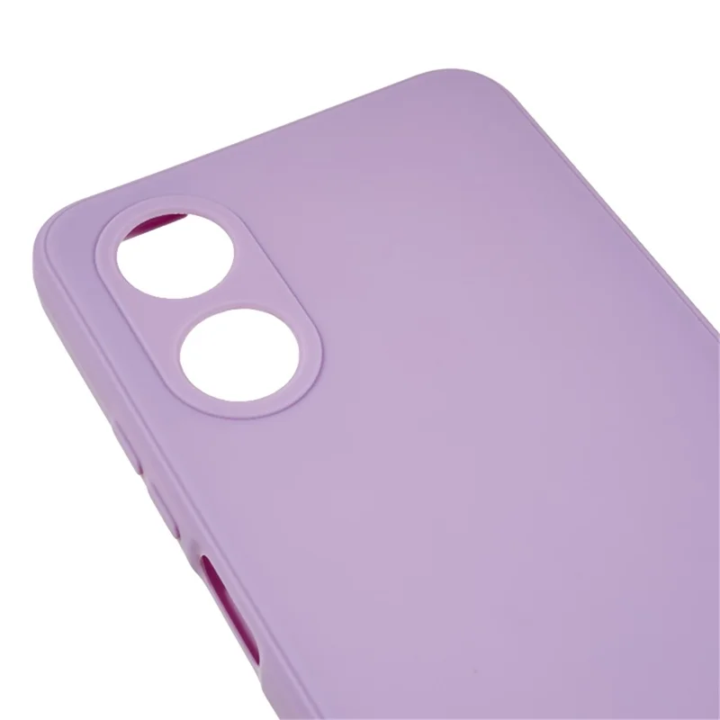 For Oppo A17 4G TPU Straight Edge Phone Case Precise Cutout Camera Protection Cover - Light Purple