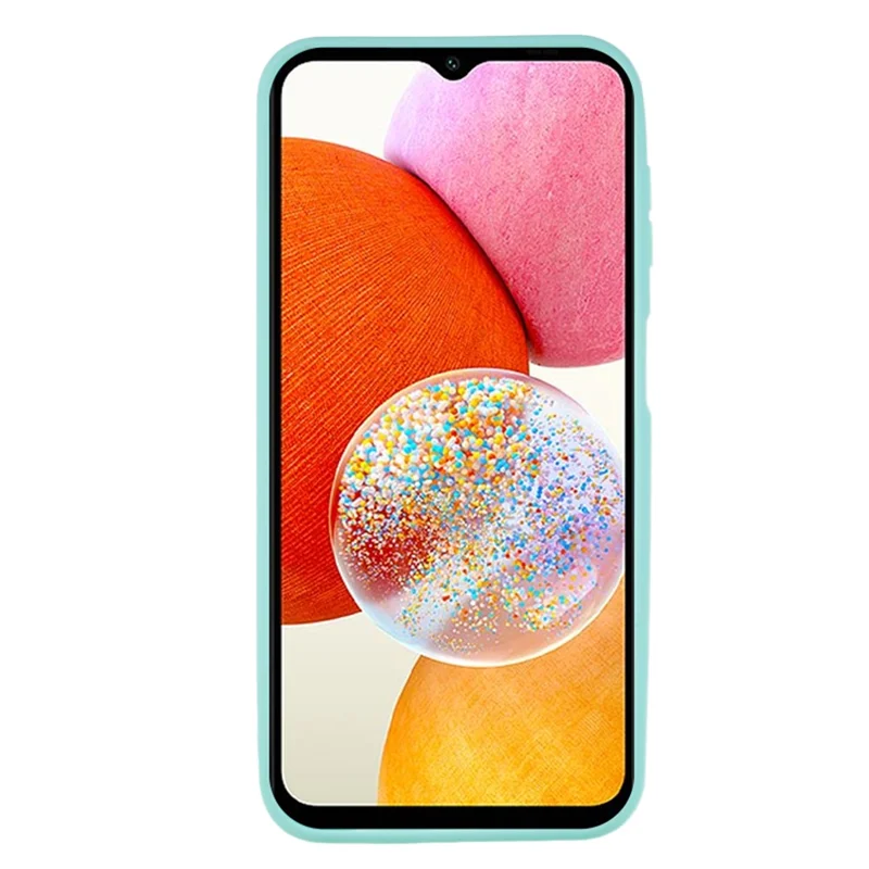 TPU Phone Case for Samsung Galaxy A14 5G / 4G , Straight Edge Design Precise Cutout Protective Cover - Baby Blue