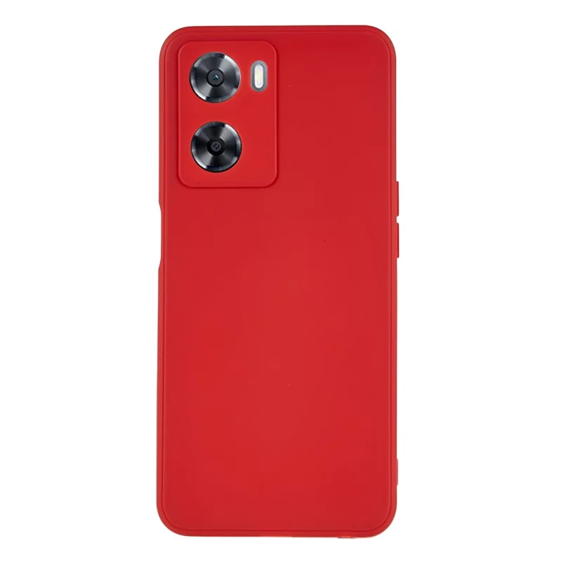 Para Oppo A57 4G Straight Edge Soft TPU Case Precise Cutout Anti-scratch Phone Cover - Vermelho