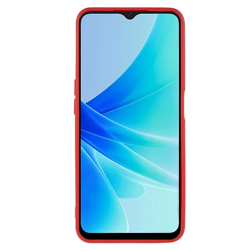 Para Oppo A57 4G Straight Edge Soft TPU Case Precise Cutout Anti-scratch Phone Cover - Vermelho