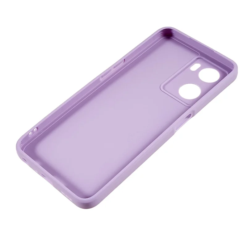 For Oppo A57 4G Straight Edge Soft TPU Case Precise Cutout Anti-scratch Phone Cover - Light Purple