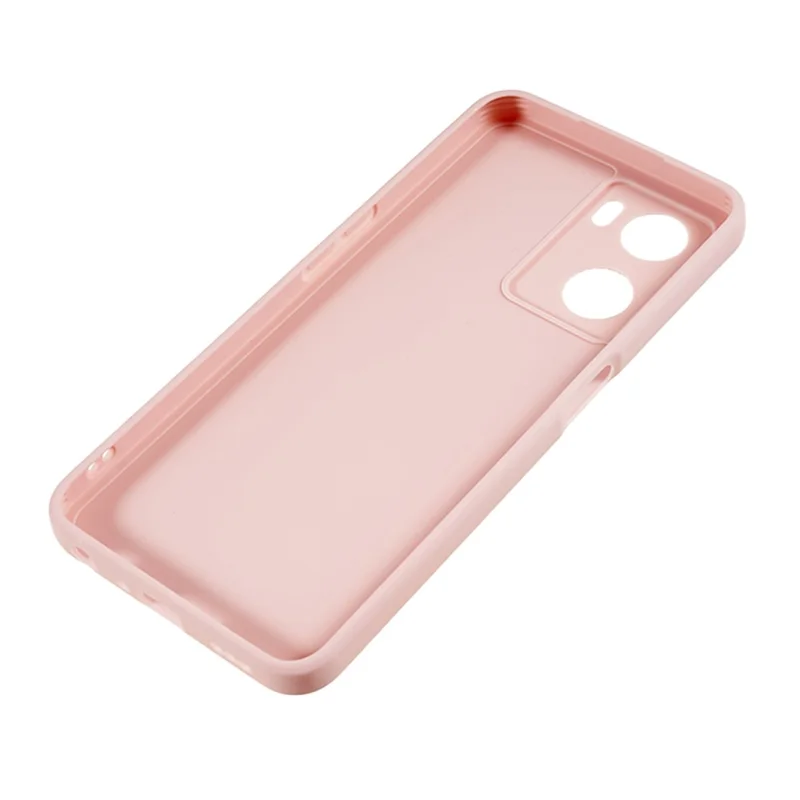 For Oppo A57 4G Straight Edge Soft TPU Case Precise Cutout Anti-scratch Phone Cover - Pink