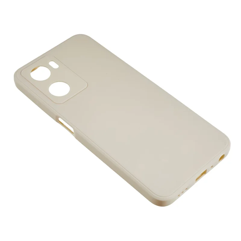 For Oppo A57 4G Straight Edge Soft TPU Case Precise Cutout Anti-scratch Phone Cover - White