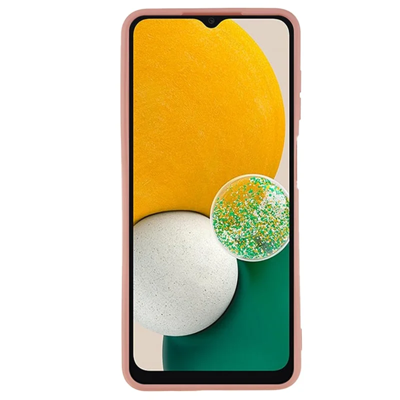 For Samsung Galaxy A13 5G Rubberized Phone Case Soft TPU Fiber Lining Cushion Shockproof Cover - Pink