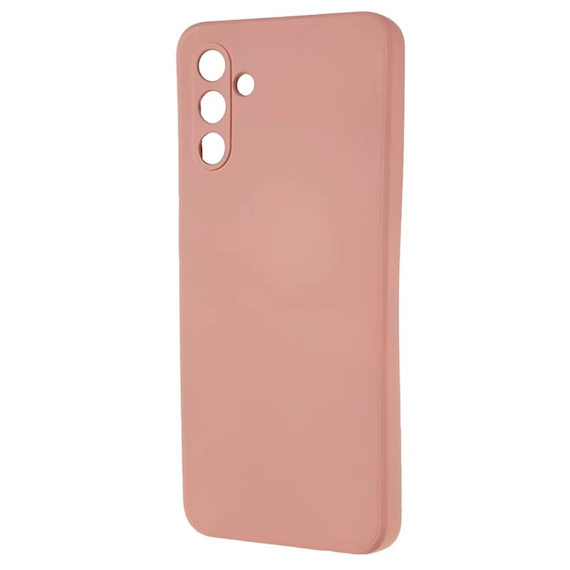 For Samsung Galaxy A13 5G Rubberized Phone Case Soft TPU Fiber Lining Cushion Shockproof Cover - Pink