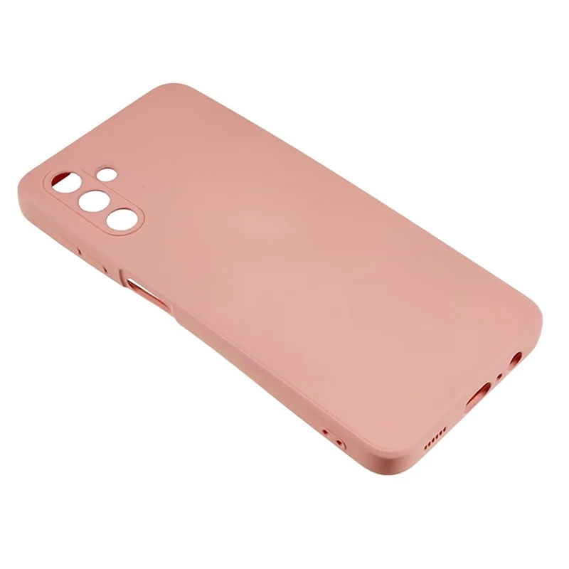 For Samsung Galaxy A13 5G Rubberized Phone Case Soft TPU Fiber Lining Cushion Shockproof Cover - Pink