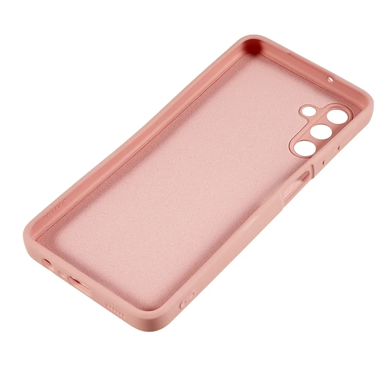 For Samsung Galaxy A13 5G Rubberized Phone Case Soft TPU Fiber Lining Cushion Shockproof Cover - Pink