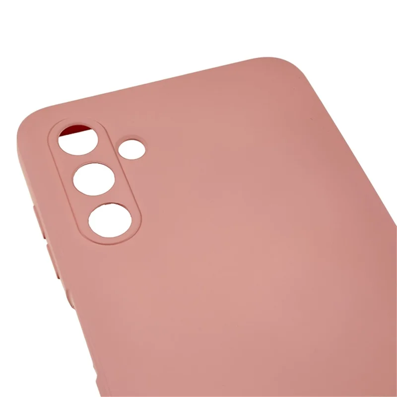 For Samsung Galaxy A13 5G Rubberized Phone Case Soft TPU Fiber Lining Cushion Shockproof Cover - Pink