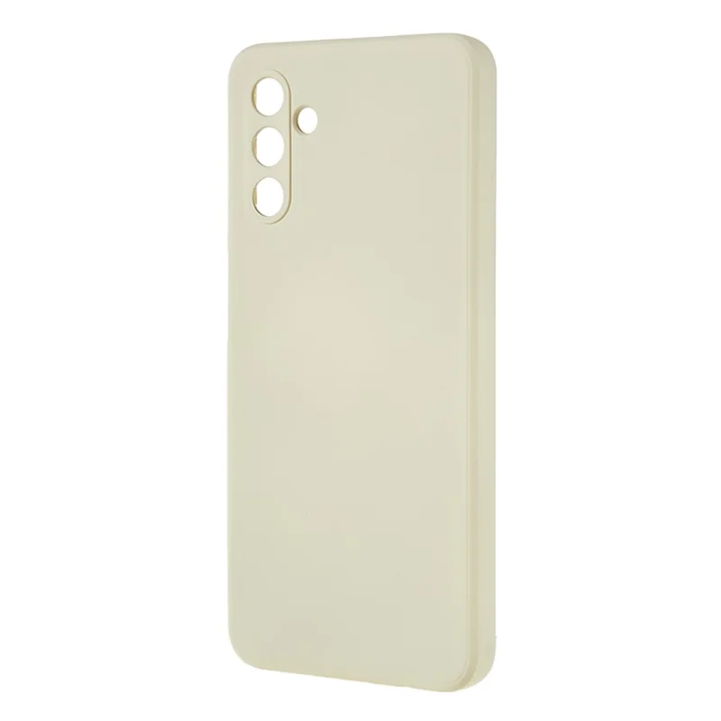 For Samsung Galaxy A13 5G Rubberized Phone Case Soft TPU Fiber Lining Cushion Shockproof Cover - White