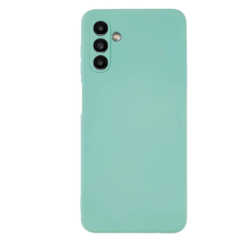 For Samsung Galaxy A13 5G Rubberized Phone Case Soft TPU Fiber Lining Cushion Shockproof Cover - Light Green