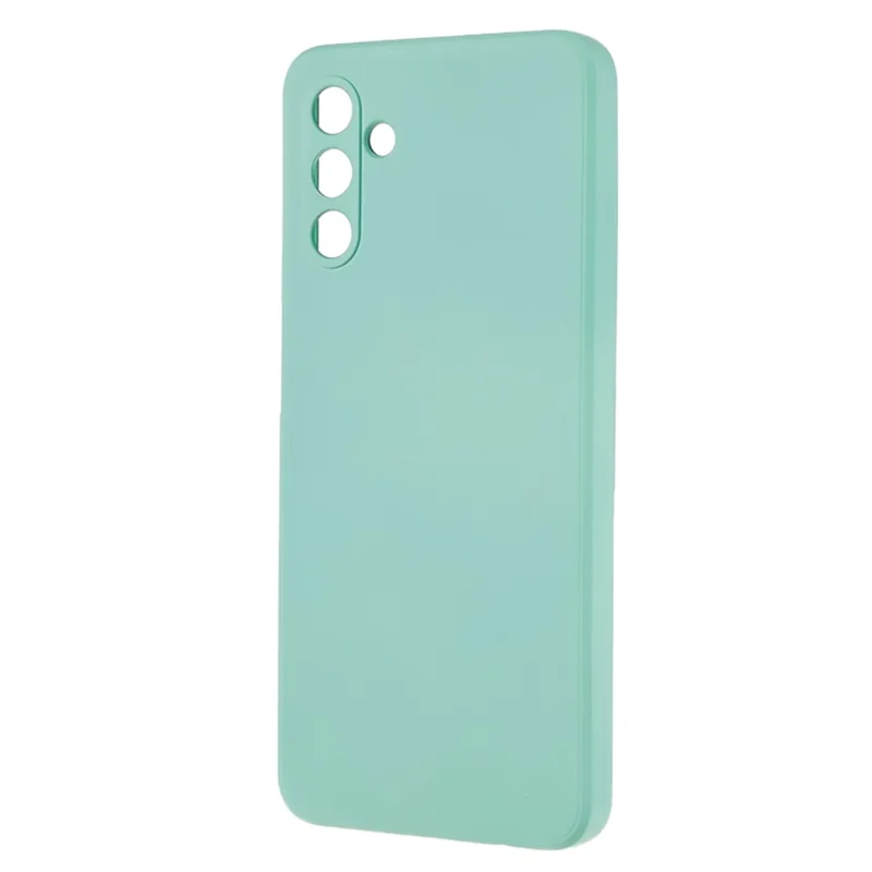 For Samsung Galaxy A13 5G Rubberized Phone Case Soft TPU Fiber Lining Cushion Shockproof Cover - Light Green