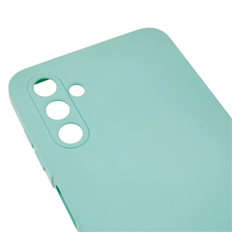 For Samsung Galaxy A13 5G Rubberized Phone Case Soft TPU Fiber Lining Cushion Shockproof Cover - Light Green