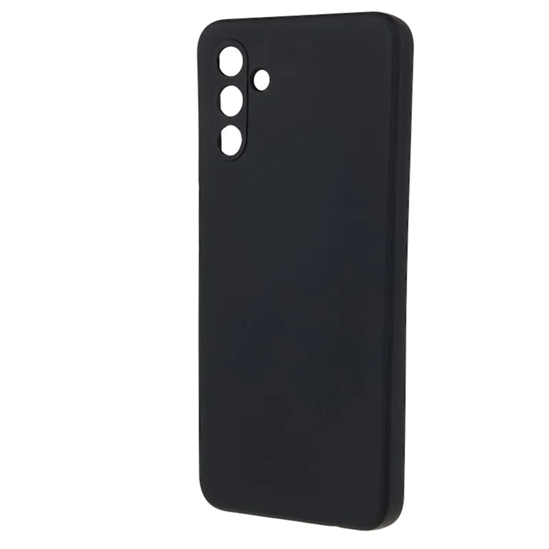 For Samsung Galaxy A13 5G Rubberized Phone Case Soft TPU Fiber Lining Cushion Shockproof Cover - Black