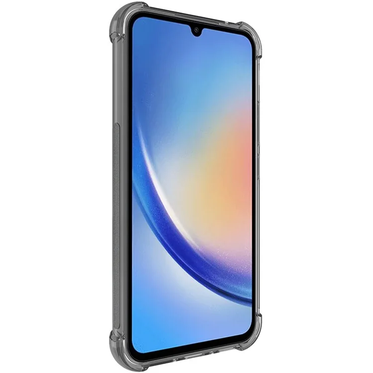 IMAK Für Samsung Galaxy A34 5G TPU Handyrückseite Hülle Klar Stoßfest Airbag Cover - Transparent Schwarz