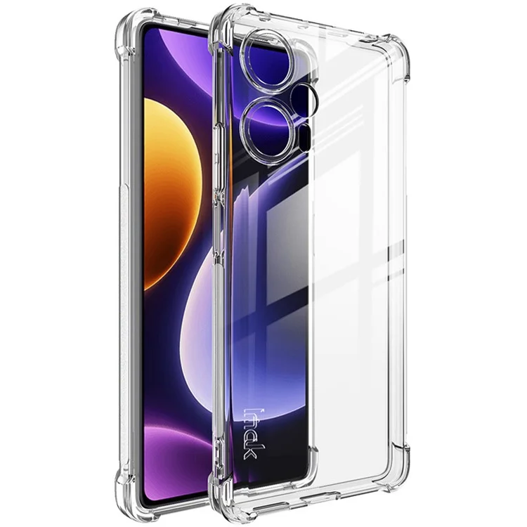 IMAK para Xiaomi Redmi Note 12 Turbo / Poco F5 5G Funda de Teléfono Flexible de TPU Transparente a Prueba de Golpes - Transparente