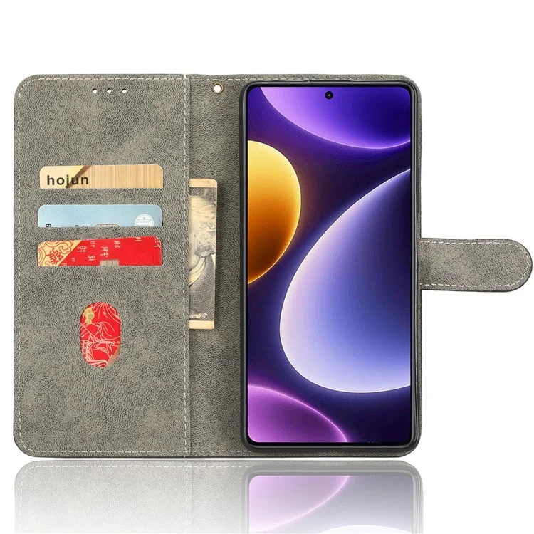 Para Xiaomi Redmi Note 12 Turbo 5G / Poco F5 5G Funda de teléfono con soporte de piel de PU con bloqueo RFID y correa - Negro