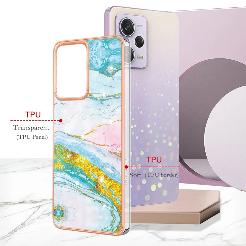 YB IMD Series-2 Per Xiaomi Poco X5 Pro 5G / Redmi Note 12 Pro Speed ​​5g / Nota 12 Pro 5G PU Telefono PU Motore IMD Coperchio Elettrittro - Verde 004