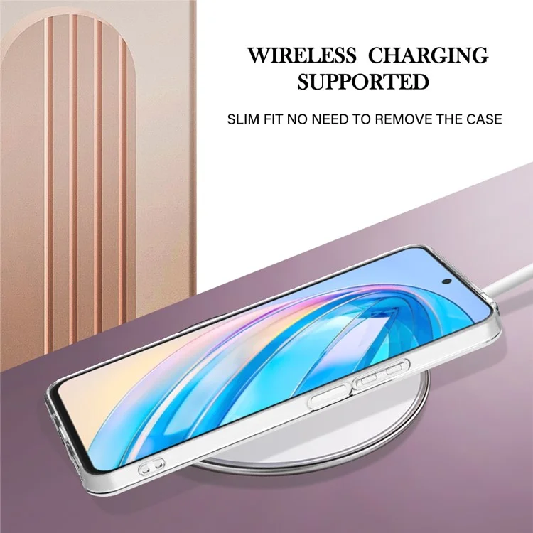 YB IMD Series-1 para Honor X8a 4G Marble Floral Pattern IMD Funda de teléfono Electrochapado TPU a prueba de caídas - Milky Way Marble Blue