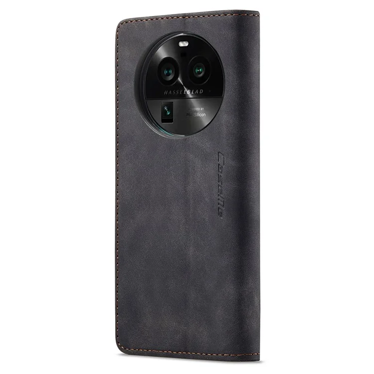 CASEME 013 Серия для Oppo Find X6 Чехол-книжка из искусственной кожи с подставкой и защитой - Черный