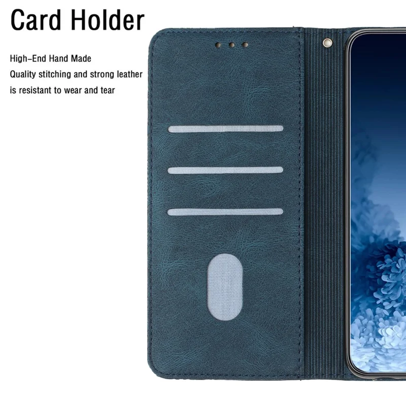 For Xiaomi Redmi Note 12 4G PU Leather Mandala Flower Imprinted Phone Case Wallet Stand Flip Cover - Blue