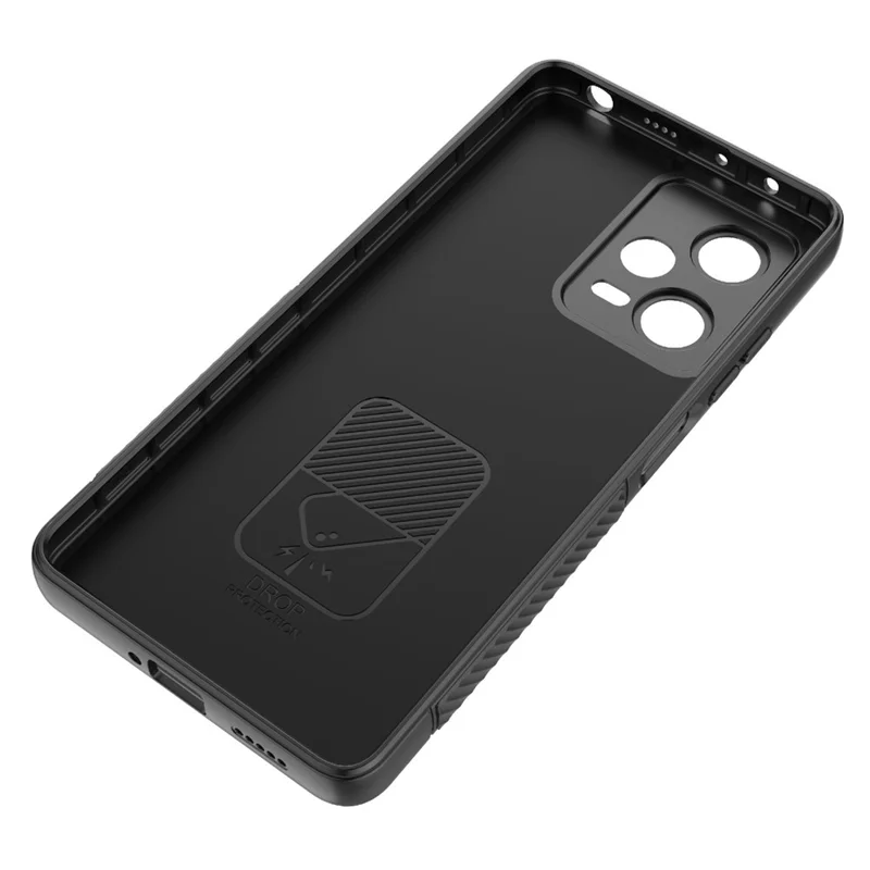 For Xiaomi Redmi Note 12 Pro 5G Rugged Phone Case Kickstand Anti-scratch Soft TPU Cover - Black