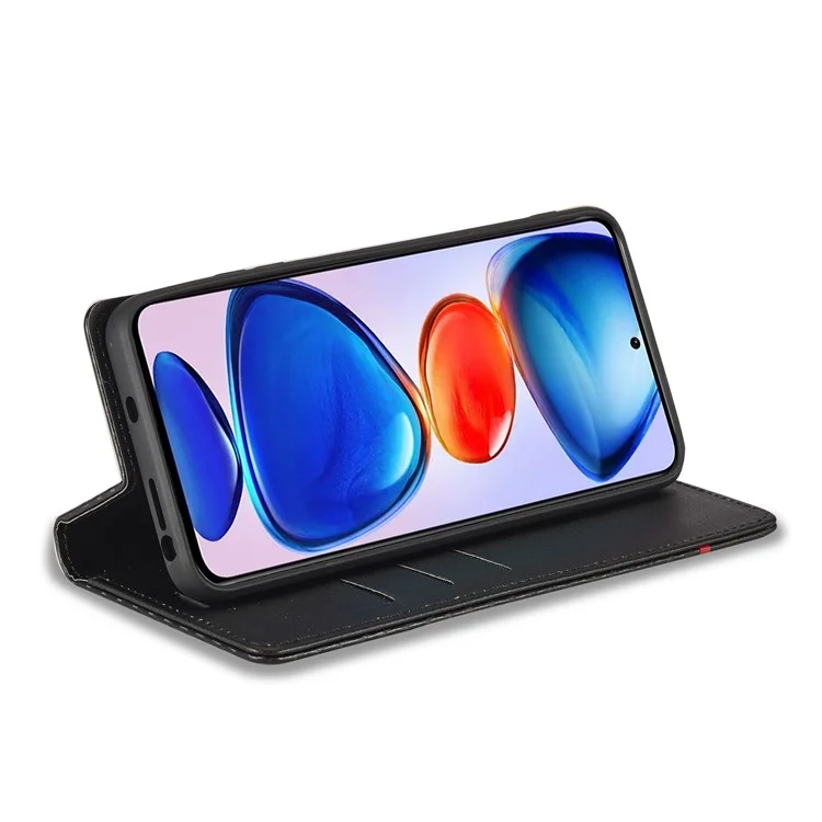 LC.IMEEKE Per Xiaomi Redmi Note 12 Pro 4G / Note 11 Pro 4G (Mediatek) / 5G (Qualcomm) Custodia Portafoglio in Pelle PU con Texture in Fibra di Carbonio - Righe Orizzontali