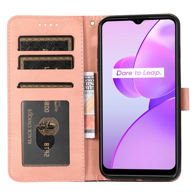 Для Xiaomi Poco X5 Pro 5G / Redmi Note 12 Pro Speed 5G / 12 Pro 5G Противоударный подставочный чехол-бумажник из искусственной кожи - Черный / Золотисто-розовый