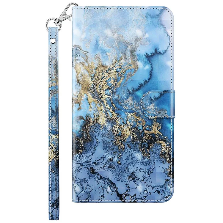 For Xiaomi Redmi Note 12 4G Wallet Leather Phone Case 3D Pattern Printing Stand Cover with Strap - Bauhinia Valley