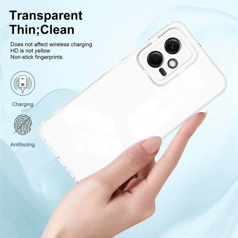 Pour Xiaomi Redmi Note 12 5G (Global) / Poco X5 5G Étui de téléphone en TPU PC 3 en 1 Housse transparente avec cadre d'appareil photo en PC - Blanc