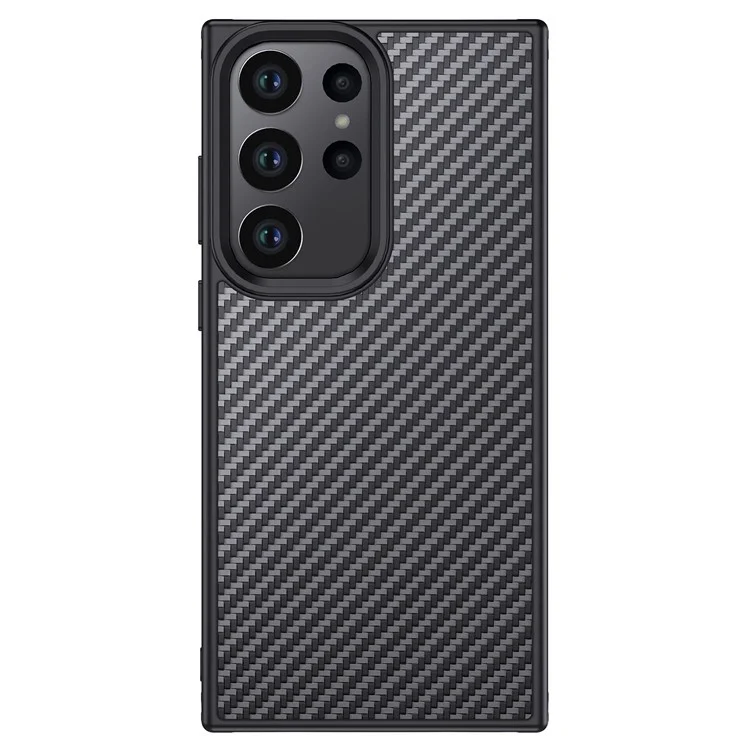 For Samsung Galaxy S23 Ultra Kevlar Fiber TPU Anti-drop Phone Case Magnetic Anti-fingerprint Back Cover
