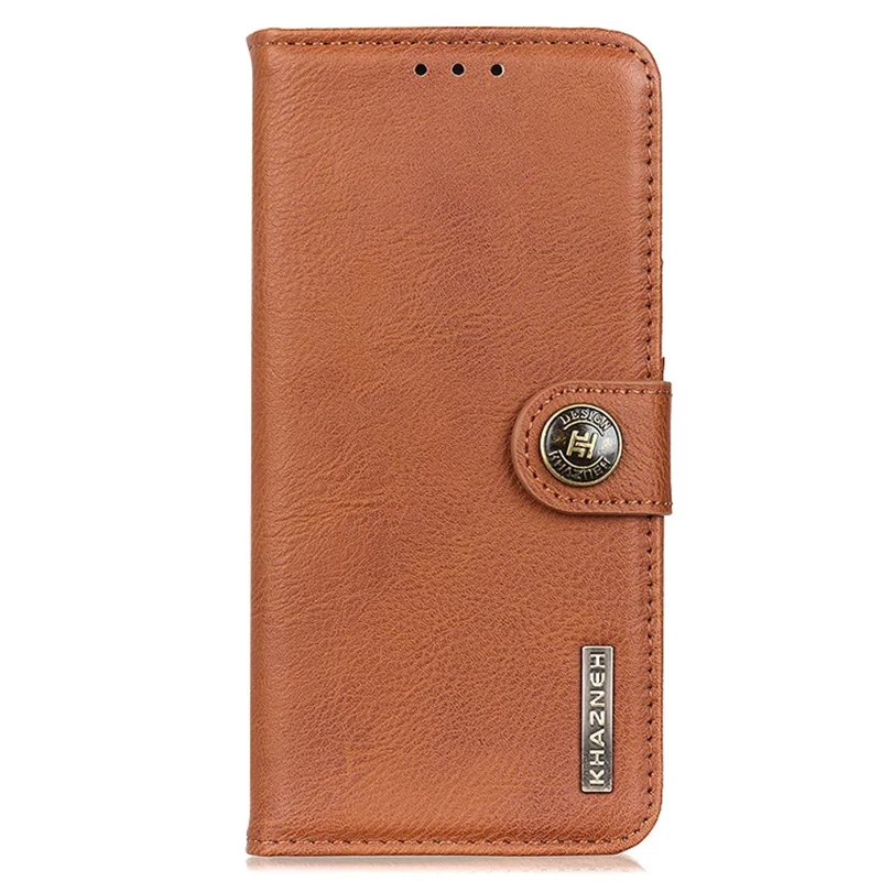 KHAZNEH for Nokia C22 PU Leather Cell Phone Wallet Stand Case Cowhide Texture Cover - Brown