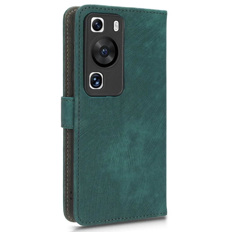 For Huawei P60 / P60 Pro Anti-collision Stand Cover RFID Blocking Wallet Leather Case with Strap - Green