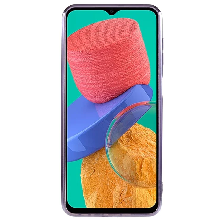 KADEM Per Samsung Galaxy M33 5G (Versione Globale) Custodia TPU con Supporto Gradiente Glitter Strass Fiore Modello Custodia Telefonica - Viola