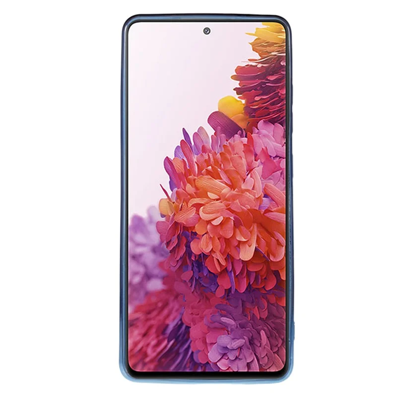 KADEM For Samsung Galaxy S20 FE / FE 5G / FE 2022 / S20 Lite Rhinestone Kickstand Phone Case Flower Pattern Gradient Glitter TPU Cover - Blue