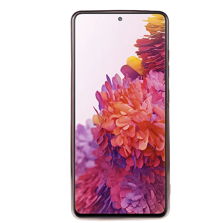 KADEM Per Samsung Galaxy S20 FE / FE 5G / FE 2022 / S20 Lite Custodia TPU glitterata e gioiellata con motivo floreale - Rose Gold