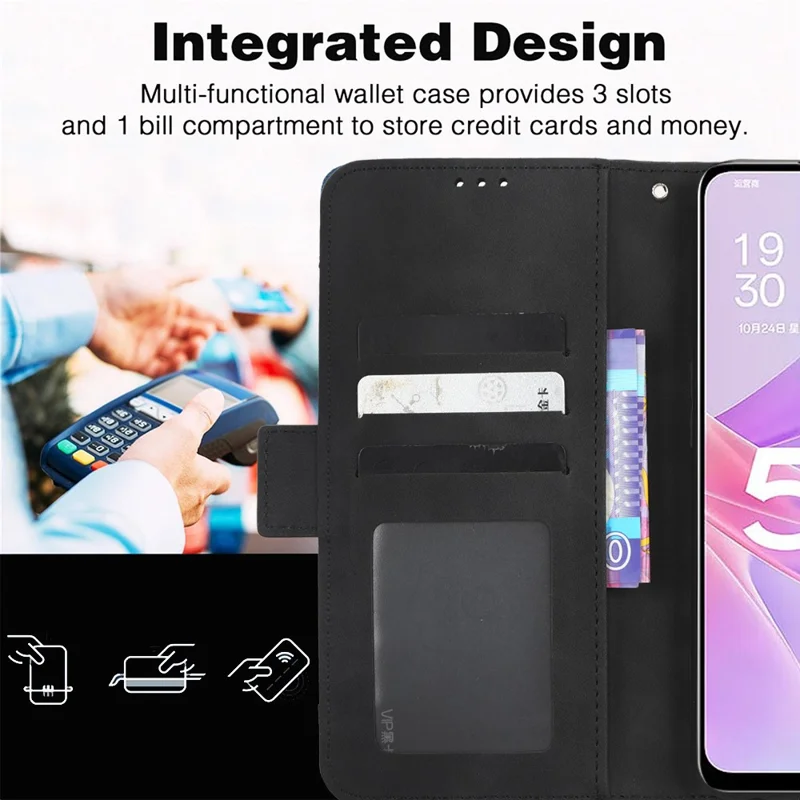 Per Infinix Hot 30i / Hot 30i NFC X669 Flip Stand Phone Case PU Leather Multiple Card Slots Wallet Cover - Nero