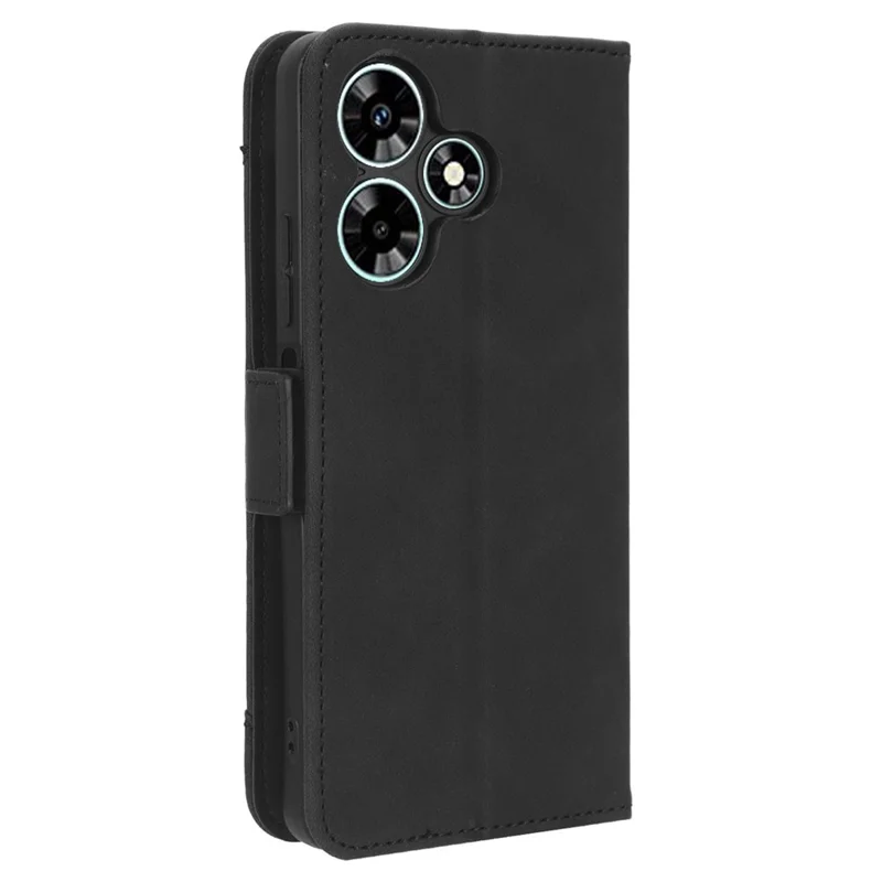 For Infinix Hot 30 X6831 PU Leather Stand Phone Cover Multiple Card Slots Flip Wallet Case - Black