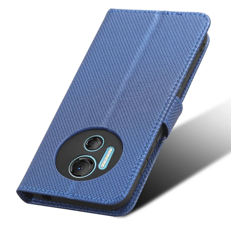 Wallet Case for Doogee X97 / X97 Pro , PU Leather Diamond Texture Stand Shockproof Phone Cover - Blue