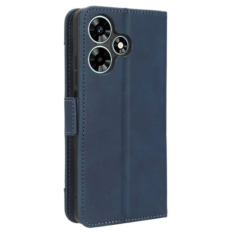 Para Infinix Hot 30 Play Flip Stand Leather Phone Case Múltiplos Slots de Cartão Capa Carteira - Azul