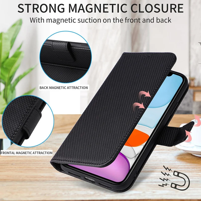 Para Infinix Hot 30 Play Leather Phone Cover Diamond Texture Flip Stand Wallet Case - Púrpura