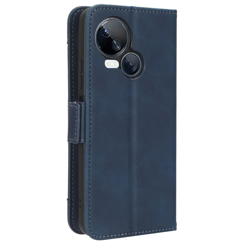 For TECNO Spark 10 5G Wallet Case with Multiple Card Slots PU Leather Stand Phone Cover - Blue