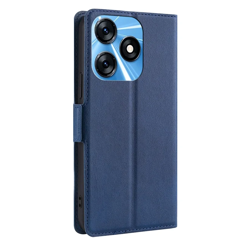 PU-Leder Handyhülle mit Kartenfach für TECNO Spark 10 4G, Flip-Ständer, stoßfest, Schutzhülle - Blau
